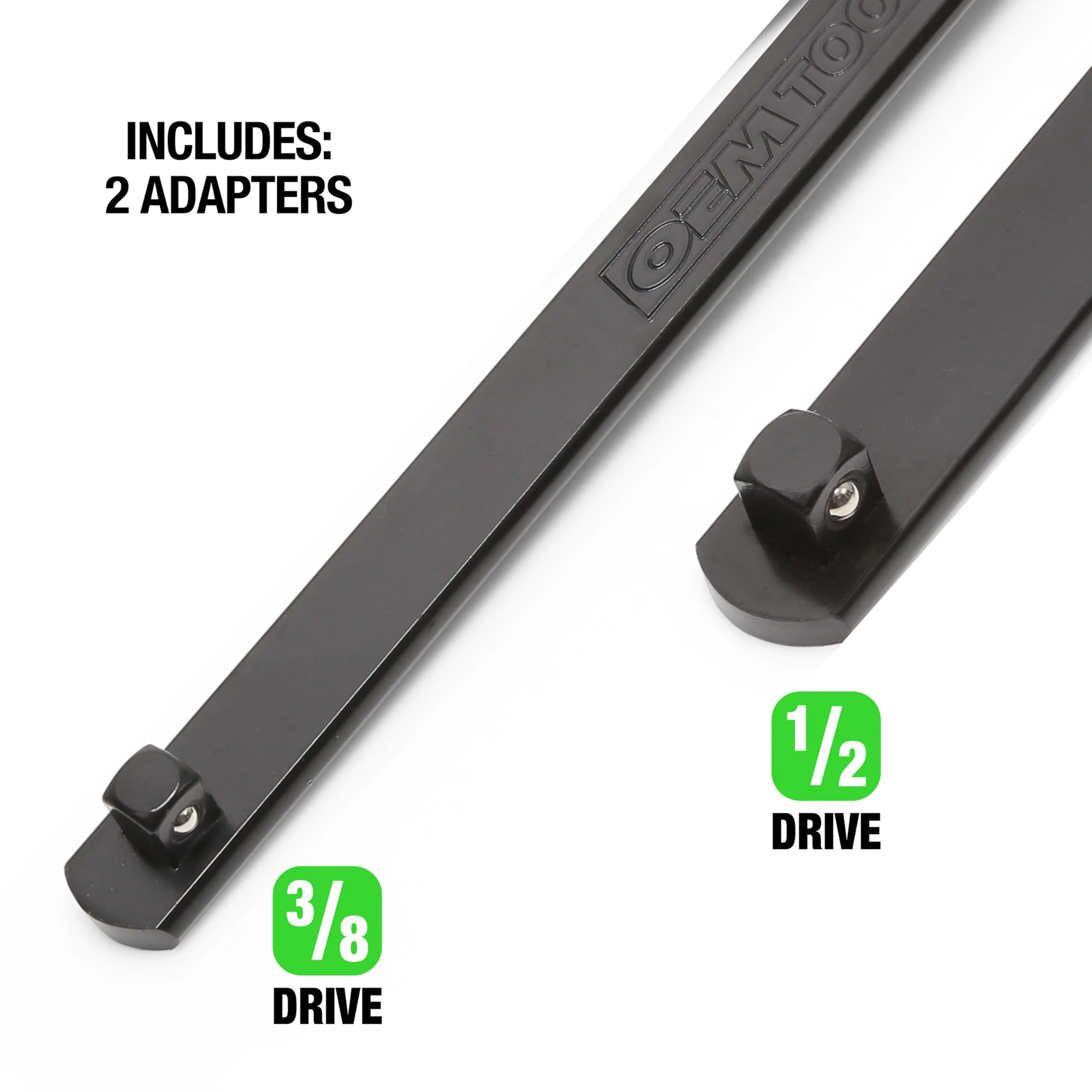OEMTOOLS 24687 Serpentine Belt Tool Set, Includes 3/8 Drive Handle, 1/2 & 3/8 Square Drive Adapters, & 4 Shallow Sockets (13, 15, 16, & 18 mm), Release Spring Pressure & Remove Tensioner Pulley - Image 5