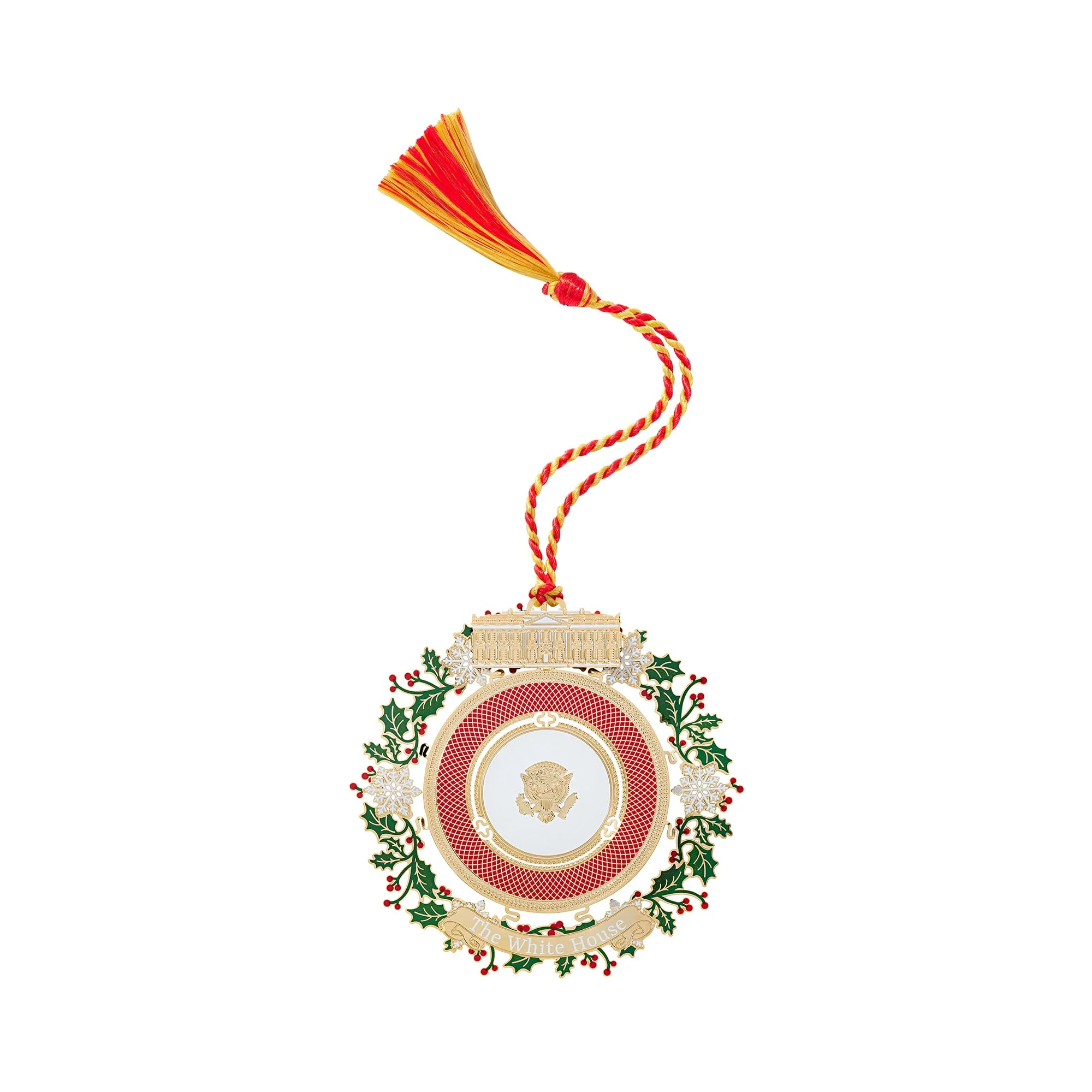 Official 2025 White House Christmas Ornament – Honors 150 Years of White House State Dinners, 24k Gold-Finished Brass, Includes Ribbon & Booklet, Collectible Gift in Keepsake Box, Made in USA - Image 5