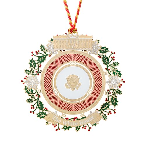 Official 2025 White House Christmas Ornament – Honors 150 Years of White House State Dinners, 24k Gold-Finished Brass, Includes Ribbon & Booklet, Collectible Gift in Keepsake Box, Made in USA - Image 6