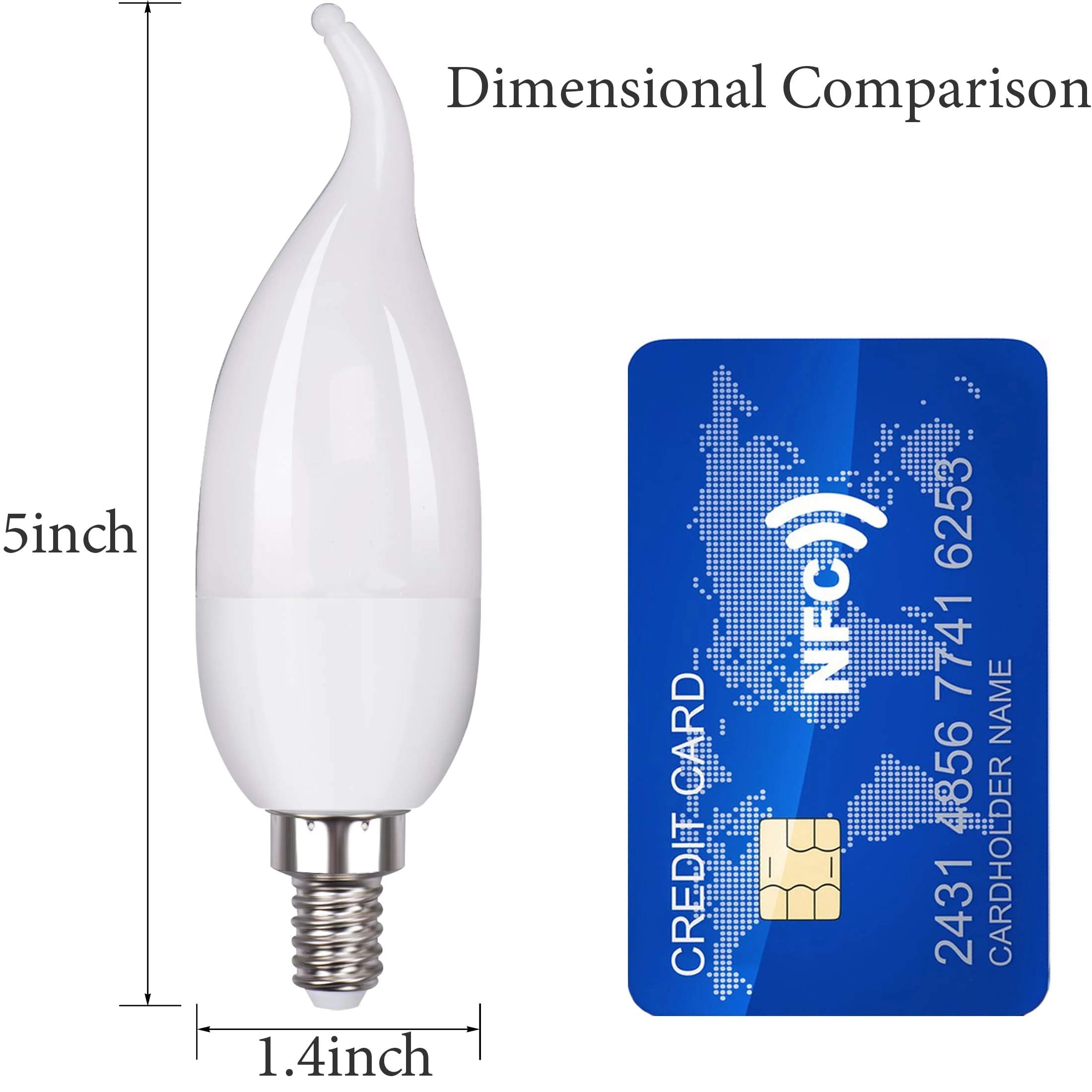 OHLGT E12 Flame Bulbs 8 Packs, 3 Mode LED Candelabra Flame Light Bulb 2.0 Watt Warm White Chandelier Flame Bulbs,1800k Candle Light Bulbs, Flame Tip for Christmas Party Decorations - Image 8