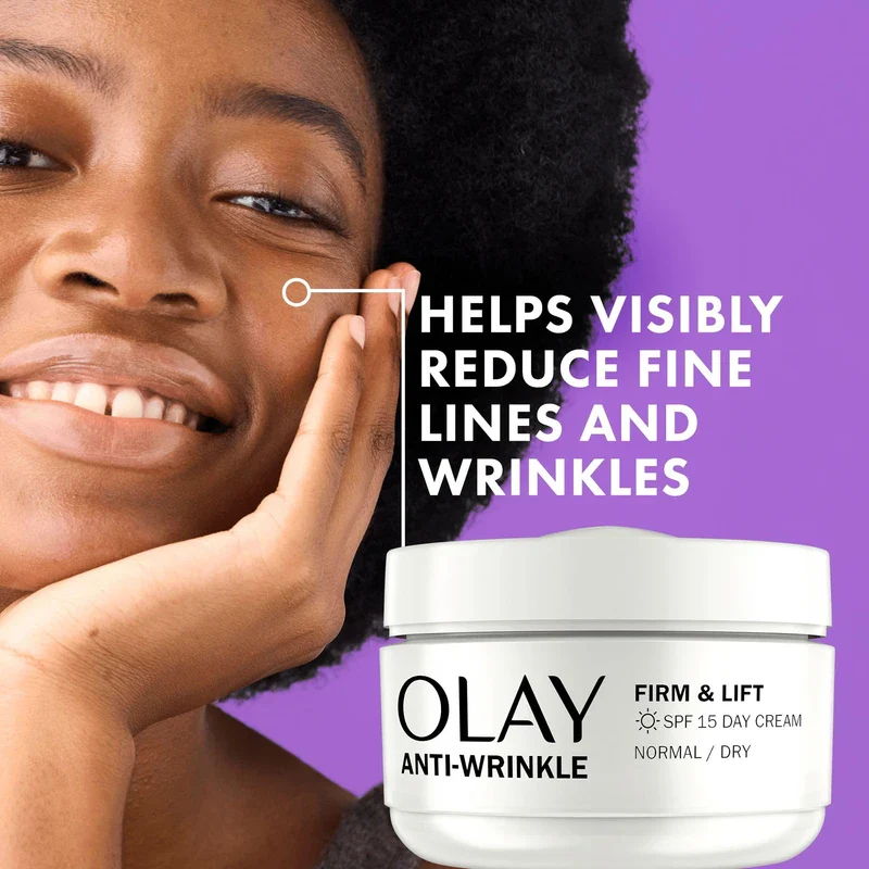 Olay Anti-Wrinkle Firm & Lift Day Cream With SPF15, Helps To Visibly Reduce Fine Lines & Wrinkles And Protects Against Premature Signs Of Ageing,50ml - Image 2