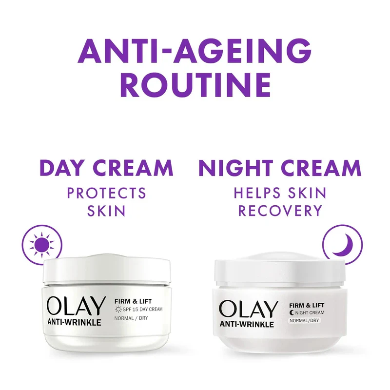 Olay Anti-Wrinkle Firm & Lift Day Cream With SPF15, Helps To Visibly Reduce Fine Lines & Wrinkles And Protects Against Premature Signs Of Ageing,50ml - Image 6