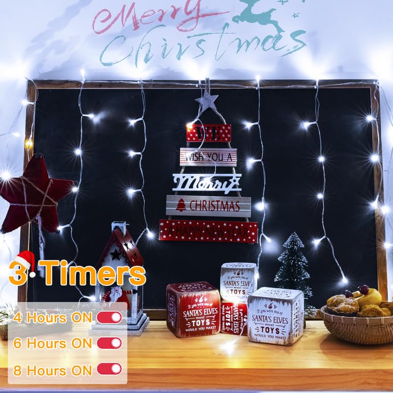 Ollny Icicle Lights for Outside 504LED 41FT, Cool White Christmas Light with Remote 8Modes Timers Waterproof, Plug in Connectable Hanging Lights for Outdoor Indoor House Roof Holiday - Image 2
