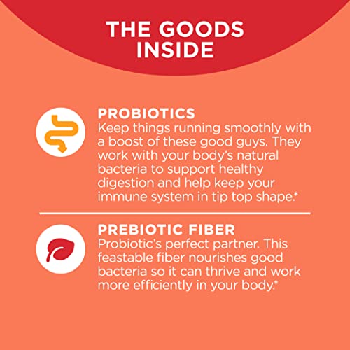 OLLY Probiotic + Prebiotic Gummy, Digestive Support and Gut Health, 500 Million CFUs, Fiber, Adult Chewable Supplement for Men and Women, Peach, 30 Day Supply - 30 Count - Image 8