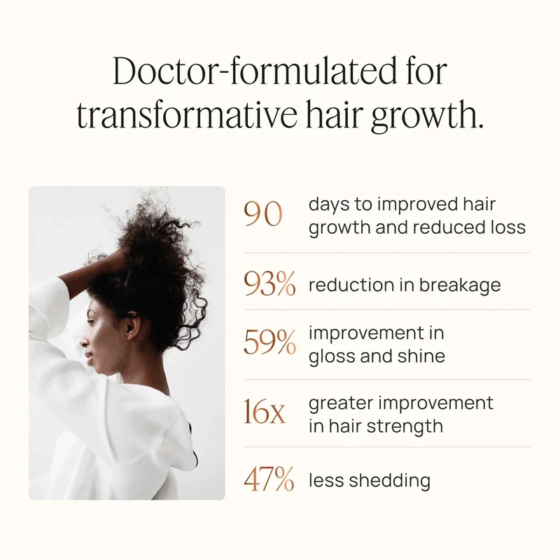 OMI WELLBEAUTY OMI WELLBEAUTY Women's Hair Growth Peptides Gummies, Doctor Recommended, Follicle Fortifying Biotechnology, Clinically Proven to Visibly Grow More Hair and Reduce Hair Loss, 1-Month Supply - Image 3