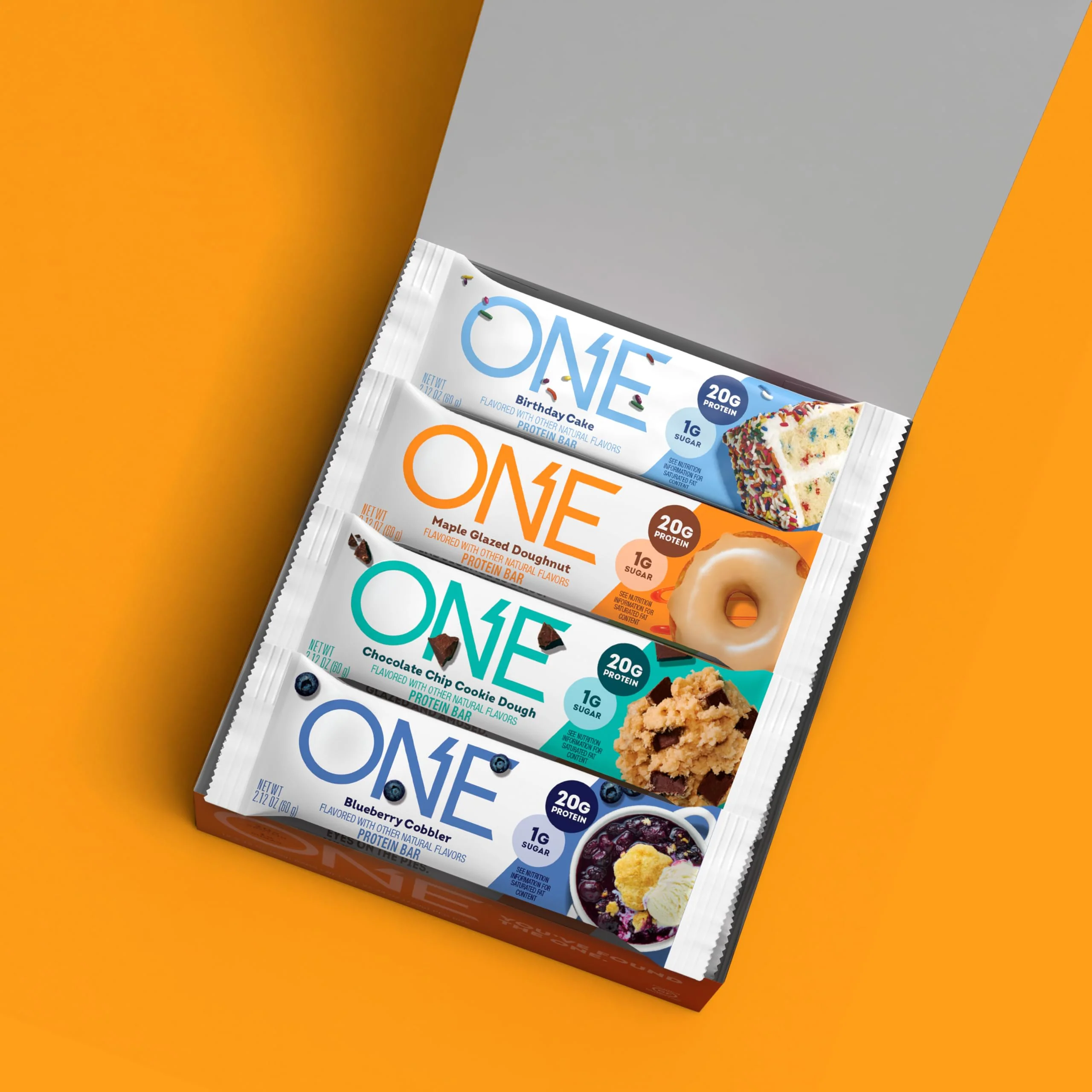 ONE Protein Bars, Sampler Variety Pack, Gluten Free with 20g Protein and 1g Sugar, Pantry Staples, 2.12 oz (8 Count) - Image 8