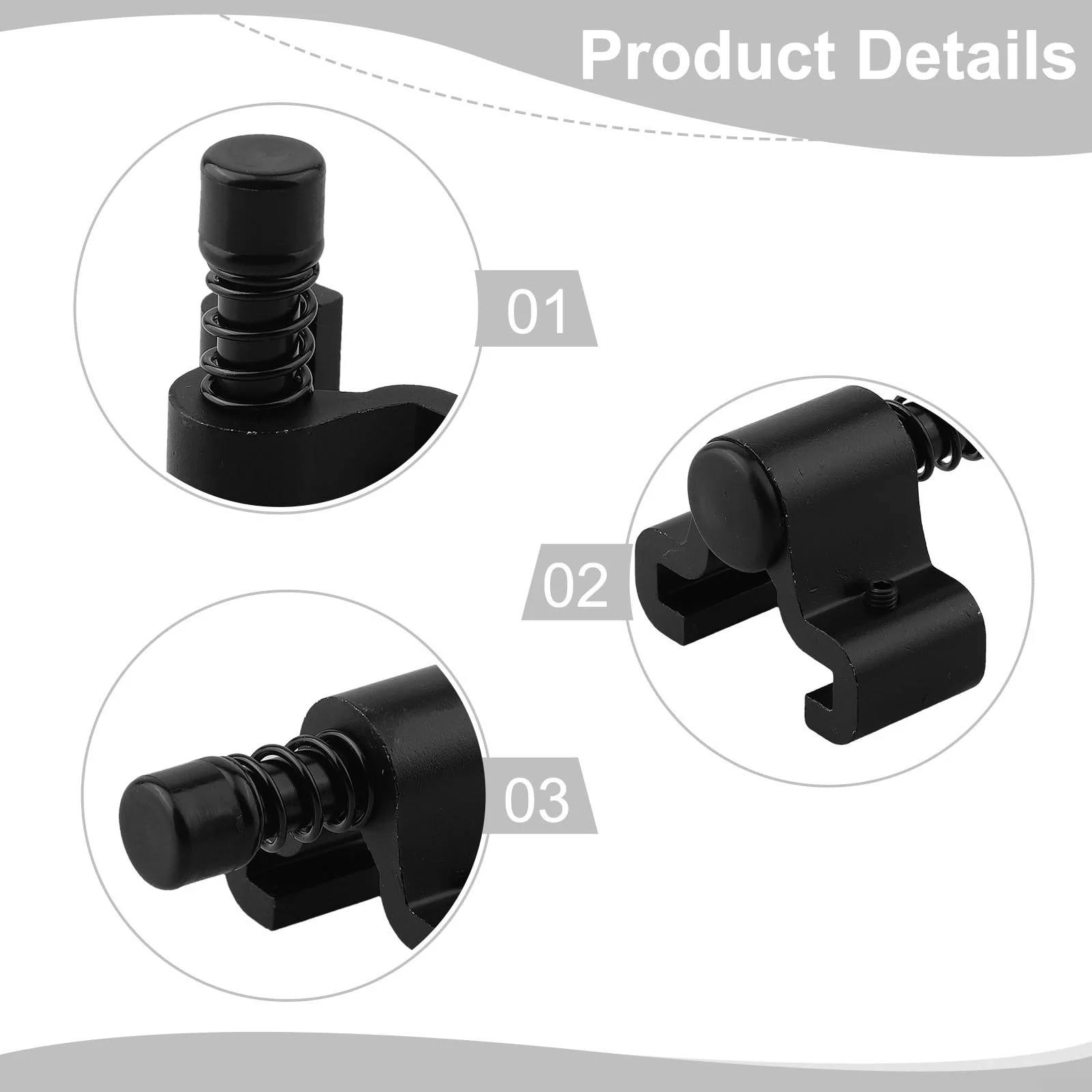 Oniissy Aluminum Barn Door Stopper Adjustable Sliding Hardware Accessories Easy Install, Prevent Wheels From Sliding Out, Black - Image 6