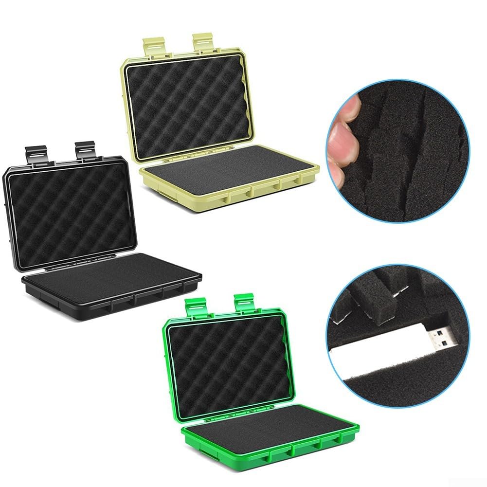 Oniissy Ruggedized Plastic Tool Box, Waterproof Carry Tool Case Safety Instrument Tool Box ABS Plastic Storage Toolbox,Sealed Safety Case For Hardware Tools, Cameras, Instruments(Black) - Image 4