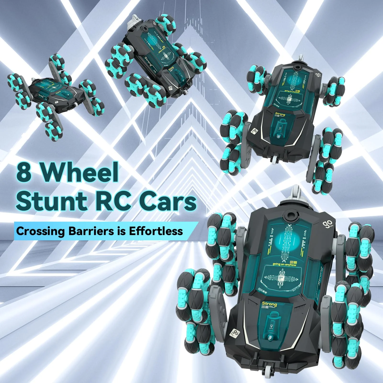 Opmind 8WD Hand Controlled RC Stunt Car, Gesture Sensing Remote Control Crawler Car for Boys Age 8-13, 2.4Ghz Climbing Toys for Kid 6-10 11 12 Year Old, Christmas Birthday Gifts for Boys Girls - Image 6