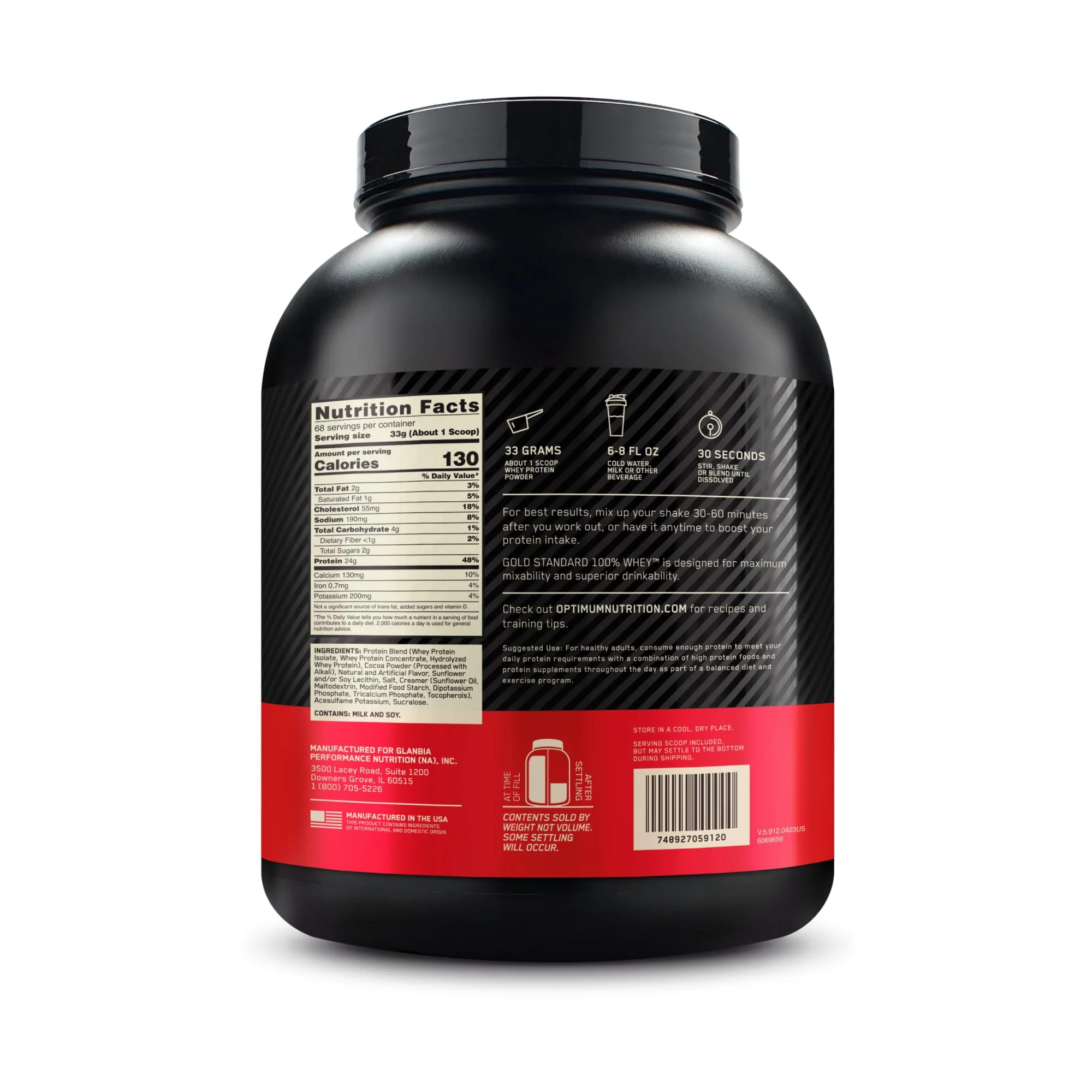 Optimum Nutrition Gold Standard 100% Whey Protein Powder, Chocolate Peanut Butter, 5 Pound (Packaging May Vary) - Image 3