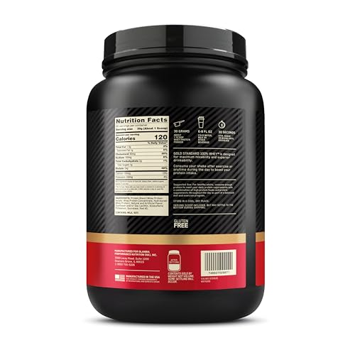 Optimum Nutrition Gold Standard 100% Whey Protein Powder, Strawberry Banana, 2 Pound (Packaging May Vary) - Image 2