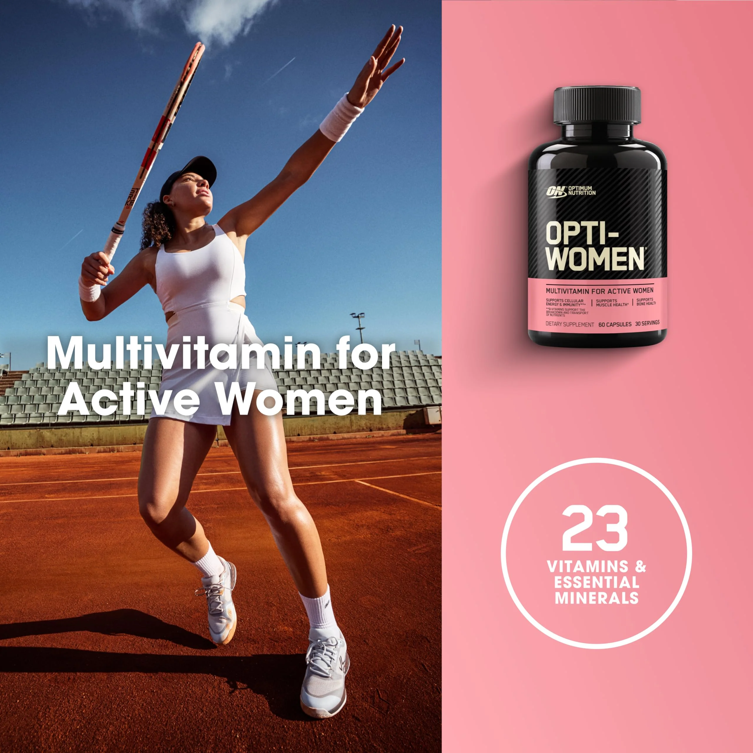 Optimum Nutrition Opti-Women, Vitamin C, Zinc and Vitamin D for Immune Support Womens Daily Multivitamin Supplement with Iron, Capsules, 120 Count - Image 6