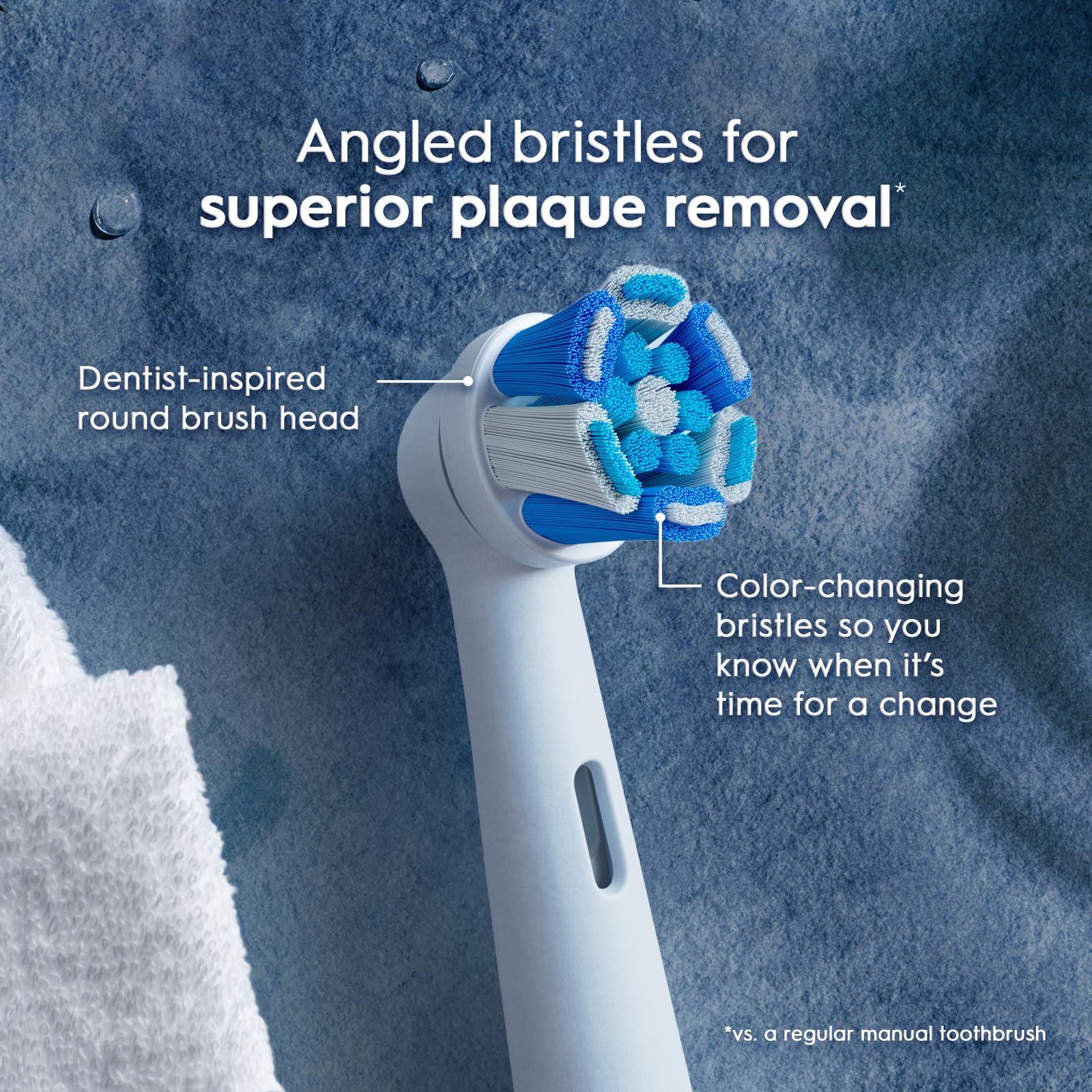 Oral-B iO Series Ultimate Clean Electric Toothbrush Replacement Brush Heads for an Oral-B Electric Toothbrush, 4 count, Black - Image 8