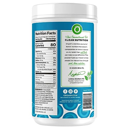 Orgain Collagen Peptides + Probiotics, Unflavored, 1.6 lbs - Image 3