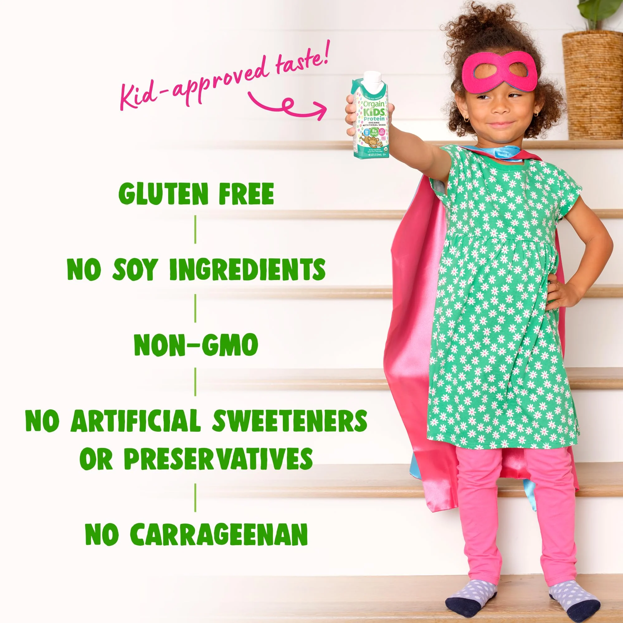 Orgain Organic Kids Nutritional Protein Shake, Fruity Cereal - Kids Snacks with 8g Dairy Protein, 22 Vitamins & Minerals, Fruits & Vegetables, Gluten Free, Soy Free, Non-GMO, 8.25 Fl Oz (Pack of 12) - Image 4