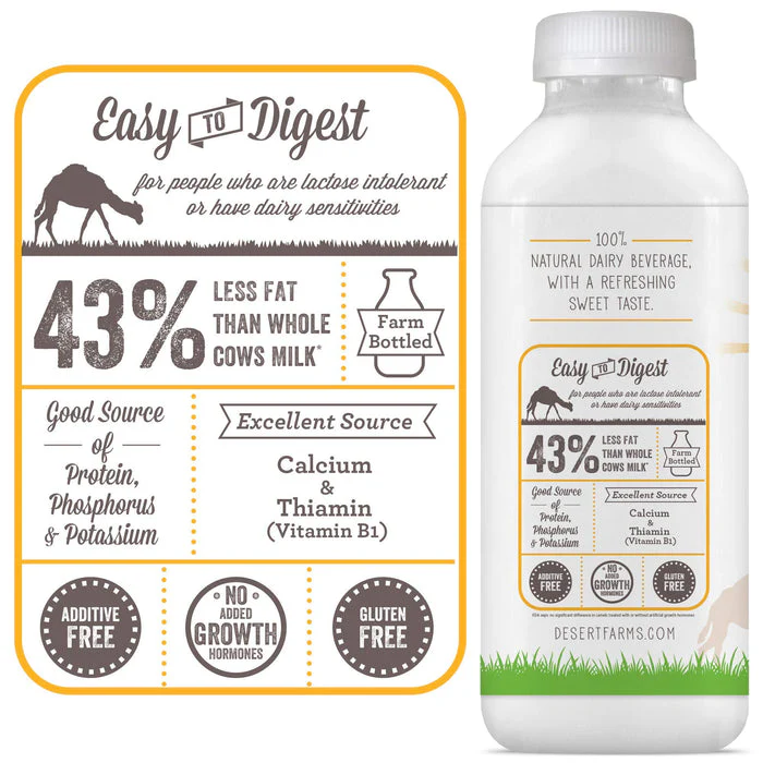 DESERT FARMS Organic Fresh Frozen Camel Milk - Fresh Flavor with Health Benefits - Pure & Natural Grade A -Allergen Free Milk from Healthy Camels in Midwest - Made In The USA [6 Pack] - Image 9