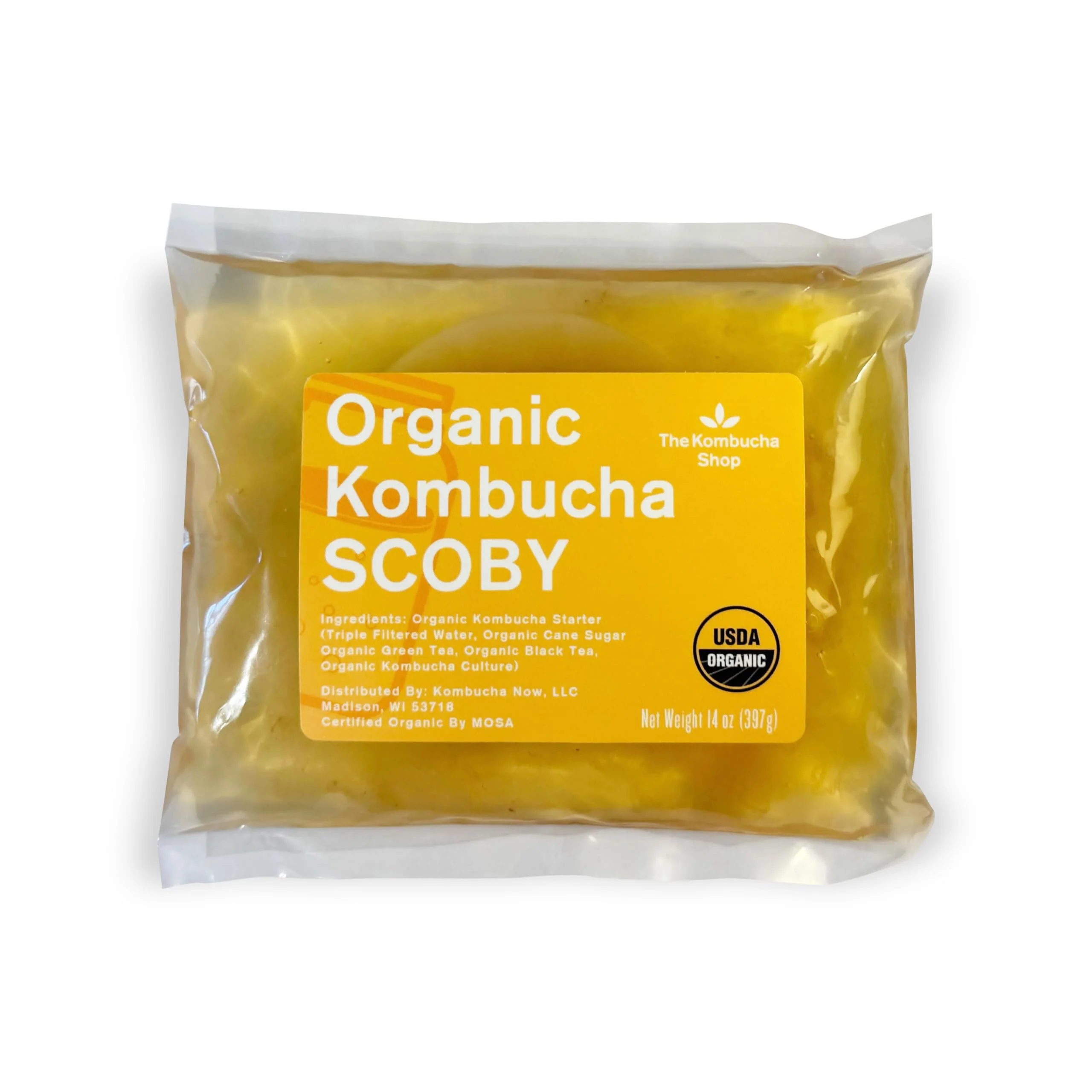 Organic SCOBY Kombucha Starter Kit - 100% Guaranteed to Brew - Fresh, Live Culture with Starter Liquid - The Kombucha Shop - Image 3