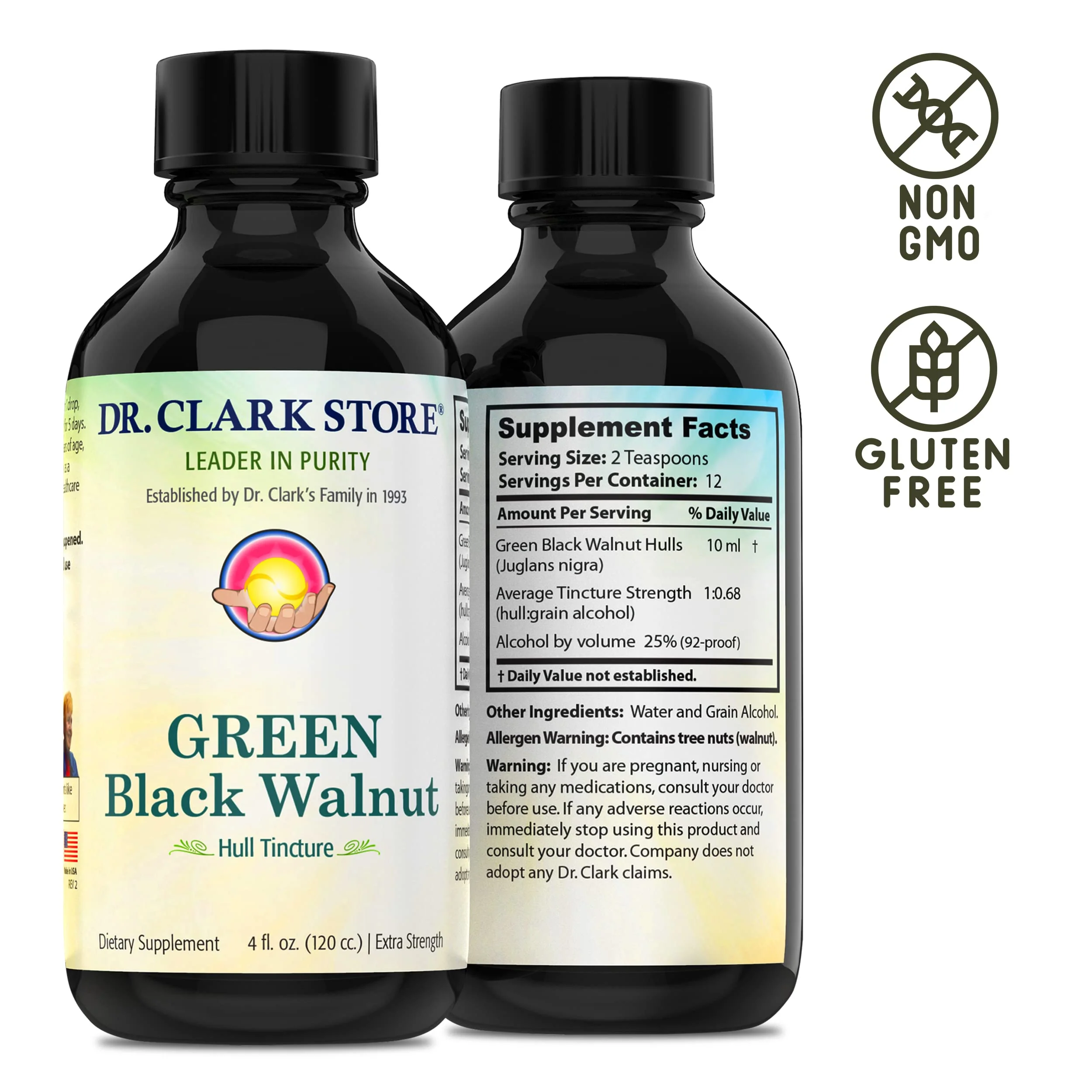 Original Green Black Walnut Hull Tincture (Extra Strength) by Dr. Hulda Clark, 4 oz - Image 6
