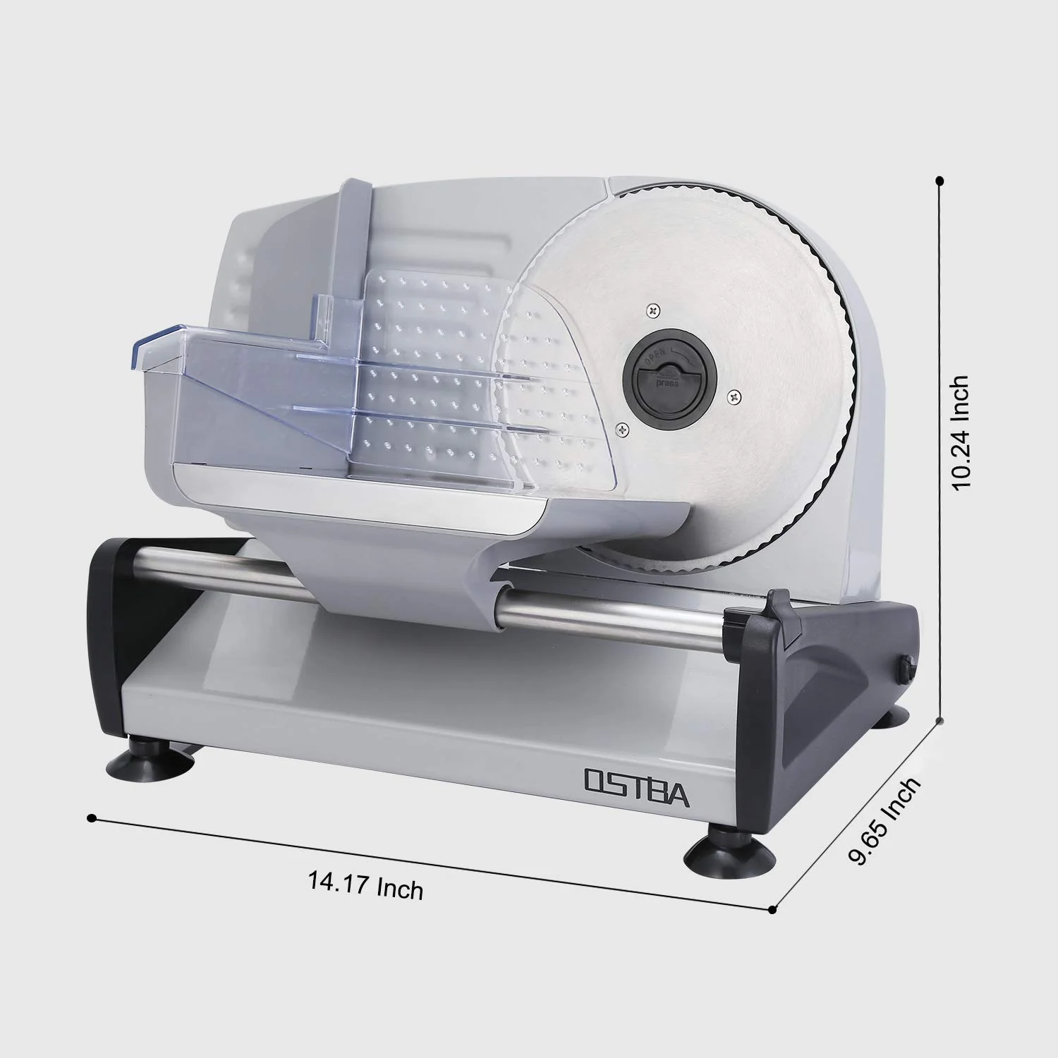 OSTBA Meat Slicer Electric Deli Food Slicer with Child Lock Protection, Removable 7.5’’ Stainless Steel Blade and Food Carriage, Adjustable Thickness Food Slicer Machine for Meat, Cheese, Bread(150W) - Image 2