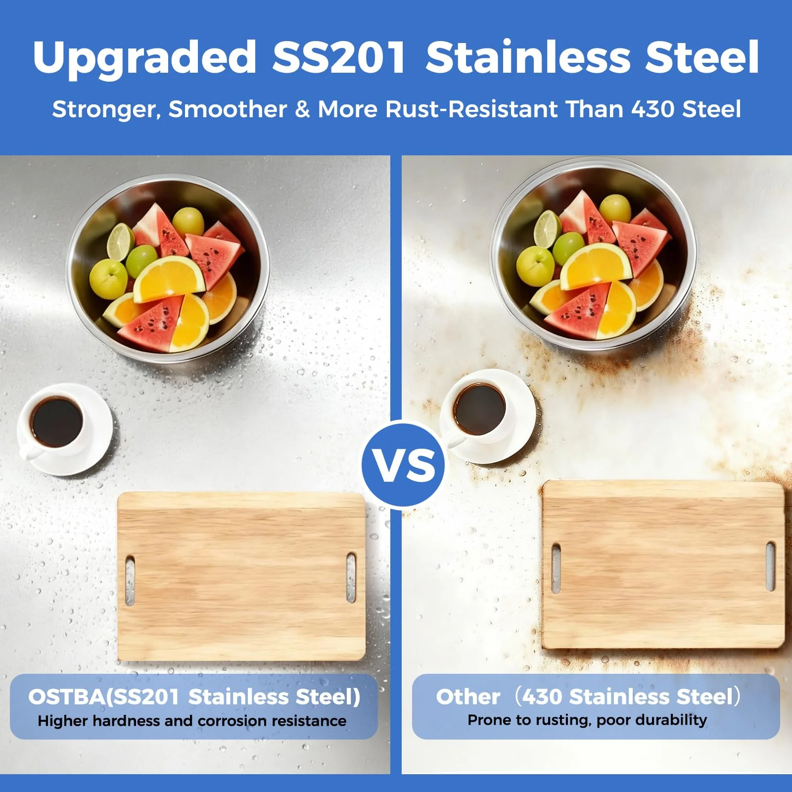 OSTBA Stainless Steel Table for Prep & Work 24x36 Inches with Casters Wheels and Backsplash, NSF Metal Commercial Heavy Duty Table with Adjustable Undershelf for Restaurant Kitchen Home and Hotel - Image 8