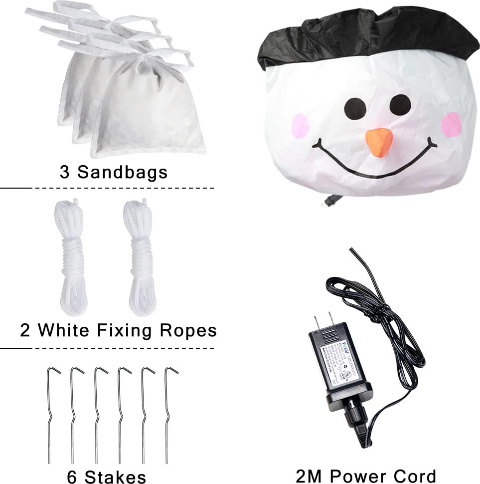 OurWarm 6ft Christmas Inflatables Outdoor Decorations, Blow Up Snowman Penguins Inflatable with Rotating LED Lights for Christmas Indoor Outdoor Yard Garden Decorations - Image 6