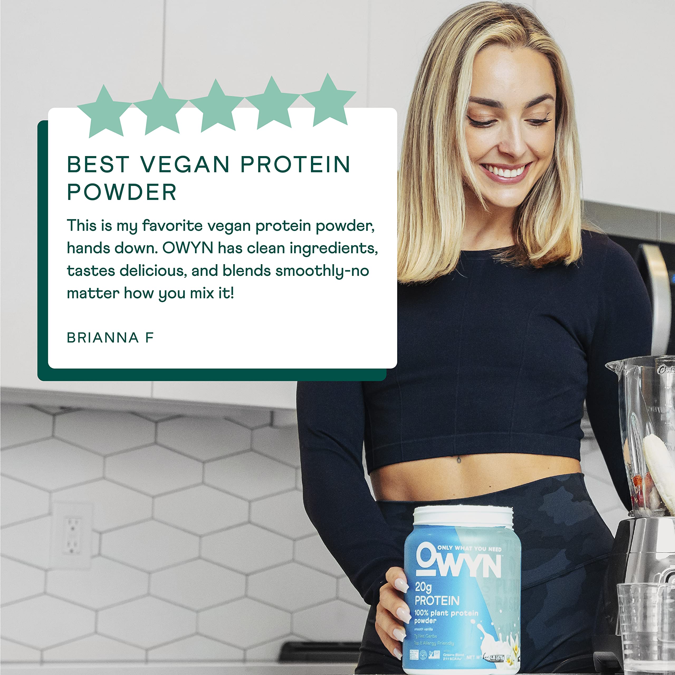 OWYN Only What You Need Plant-Based Protein Powder, Smooth Vanilla, 1.05 lbs - Image 5