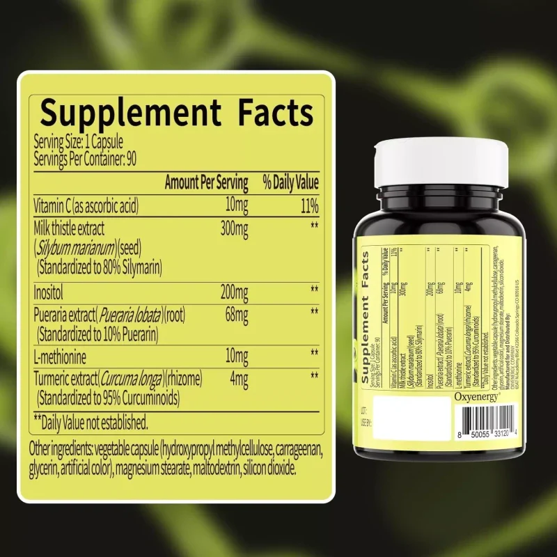 OxyEnergy Silymarin Milk Thistle 300mg Extract with Vitamin C, Inositol &... - Image 4