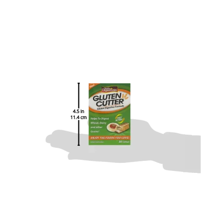 GLUTEN CUTTER Healthy Digestives Gluten Cutter, Dietary Supplement, 30 Capsules Each (Pack of 3) - Image 8