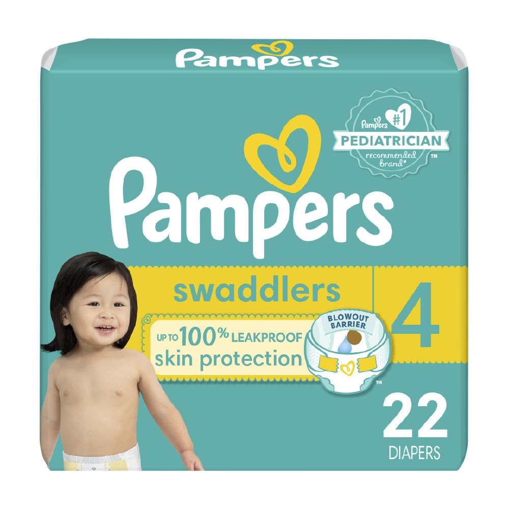 Pampers Baby Diapers - Swaddlers - Size 4, 66 Count, Ultra Absorbent Disposable Infant Diaper - Image 24