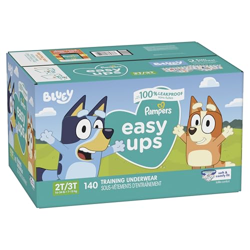 Pampers Training Pants - Easy Ups Boys & Girls Bluey - Size 2T-3T, 140 Count, Children's Potty Underwear (Packaging May Vary) - Image 12