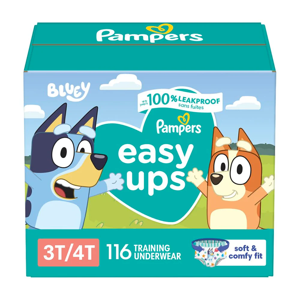 Pampers Training Pants - Easy Ups Boys & Girls Bluey - Size 2T-3T, 140 Count, Children's Potty Underwear (Packaging May Vary) - Image 20