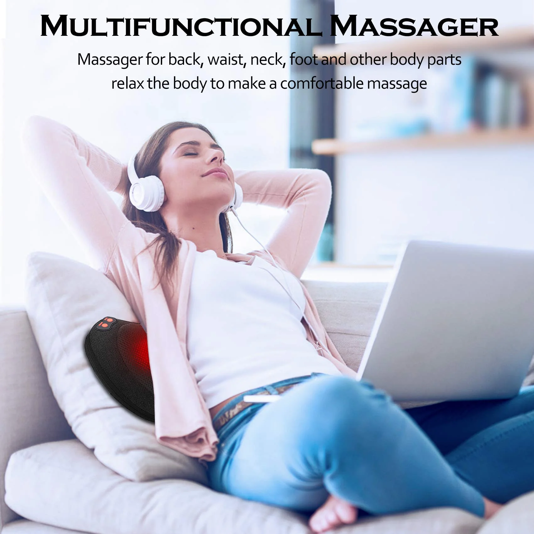 Papillon Back Massager,Shiatsu Neck Massager for Pain Relief,Electric Shoulder Foot Massage Pillow with Heat,Gifts for Mothers Day,Christmas Gifts for Women/Men,Deep Tissue Kneading for Waist,Legs - Image 7