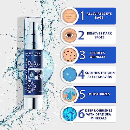 Particle Mens Face Cream - 6 in 1 Face Moisturizer - Eye Bags Treatment & Anti Aging Cream - Wrinkle & Dark Spots (Pack of 1 (1.7 oz.)) - Image 3
