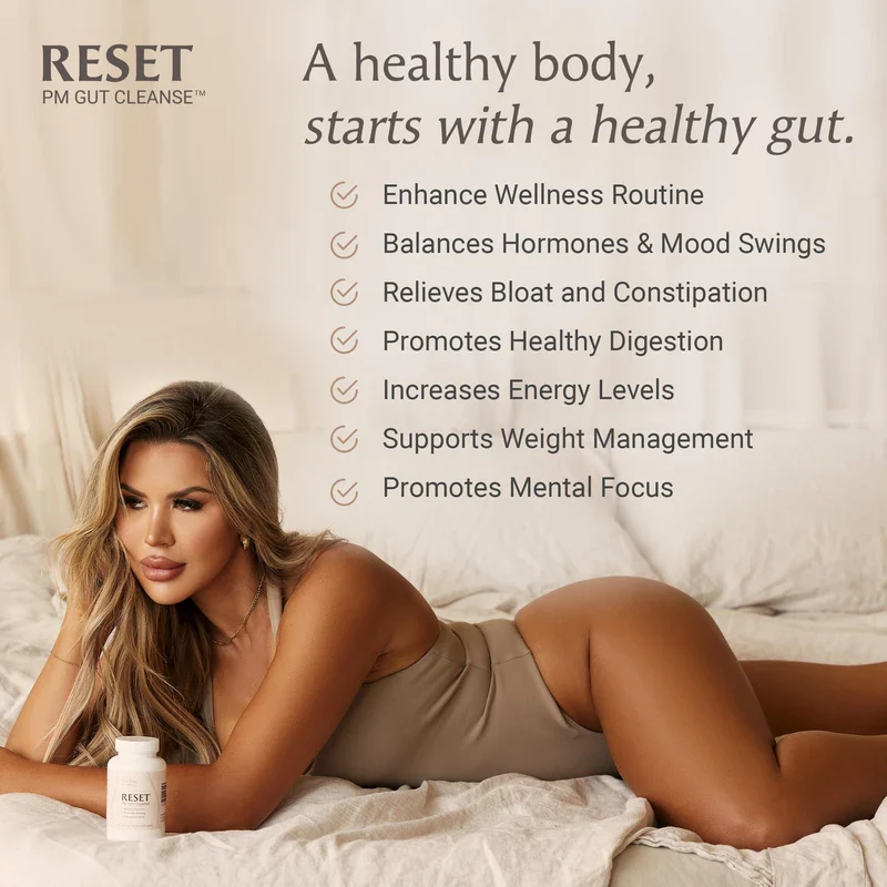 Paulina FITNESS Reset Overnight Digestive Aid, Bloating Relief, & Gut Health Supplement | Natural Detox & Digestive Cleanse to Support Weight Management and Relieve Constipation | 90 Capsules - Image 4