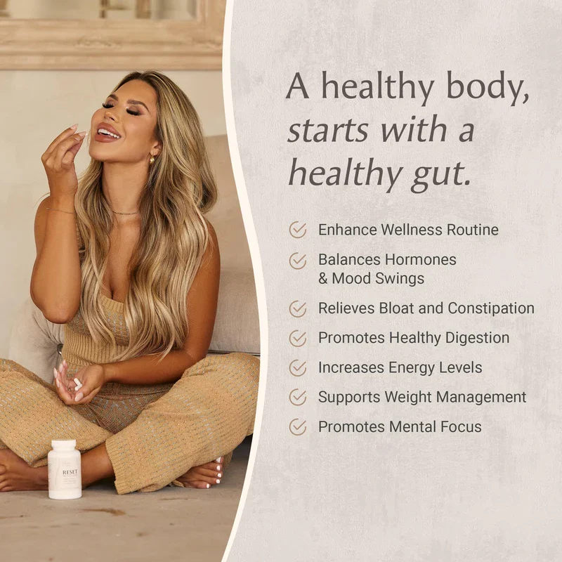 Paulina FITNESS Reset Overnight Digestive Aid, Bloating Relief, & Gut Health Supplement | Natural Detox & Digestive Cleanse to Support Weight Management and Relieve Constipation | 90 Capsules - Image 5