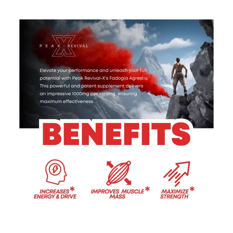 Peak Revival-X Fadogia Agrestis 1000mg Per Serving Supplement - Potent Extract to Increase E... - Image 4