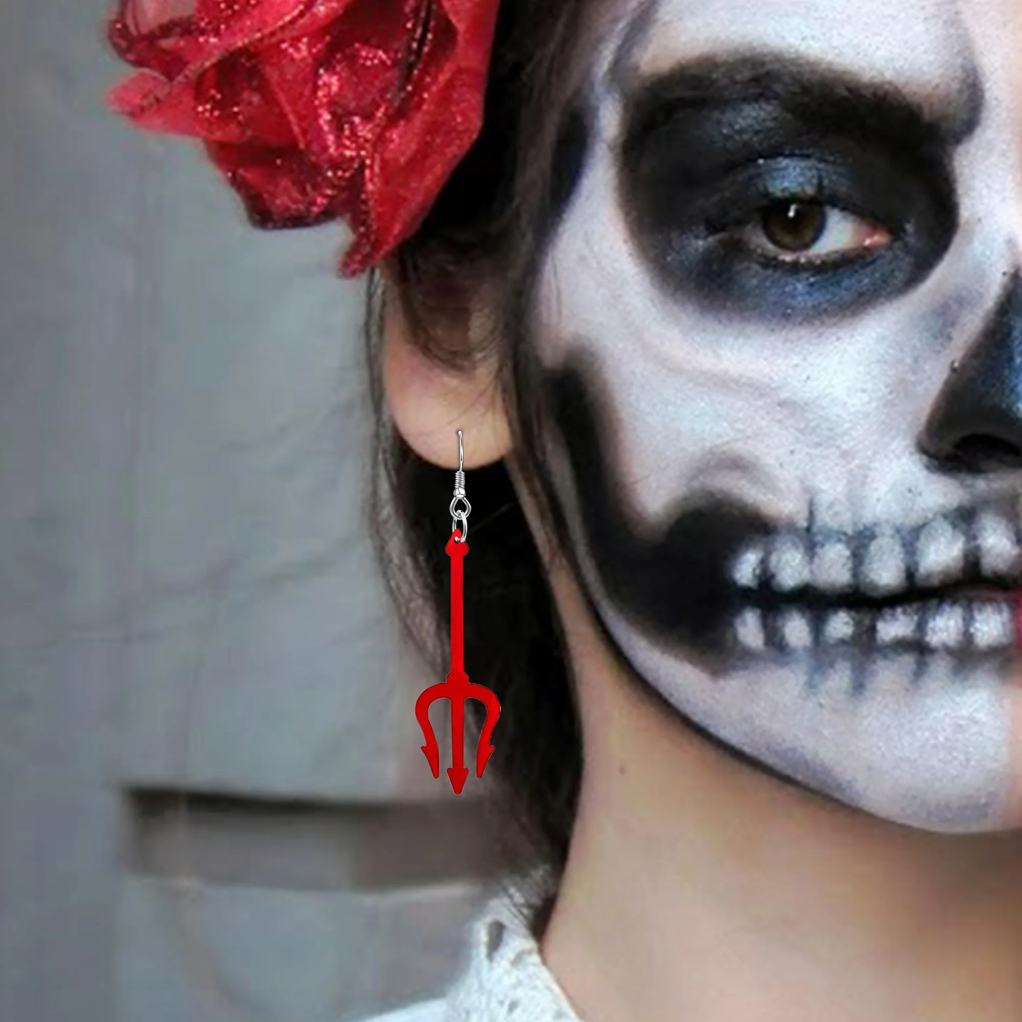 PEALICIOUS Devil Earrings Halloween Earrings Dangle Red Devil Accessories for Women with Lightweight Red Pitchfork as Girl Halloween Costumes Jewelry Fun Spooky Jewelry Christmas Gifts - Image 7