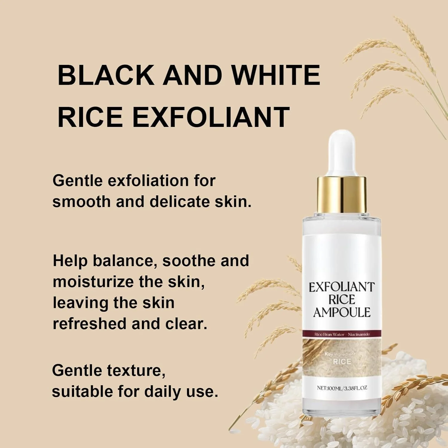 Peel Shot Glow Rice Ampoule Duo, Peel Shot Black Rice Duo, Black and White Rice Exfoliant, Rice Exfoliator for Face, For all Skin. (White+Black) - Image 7