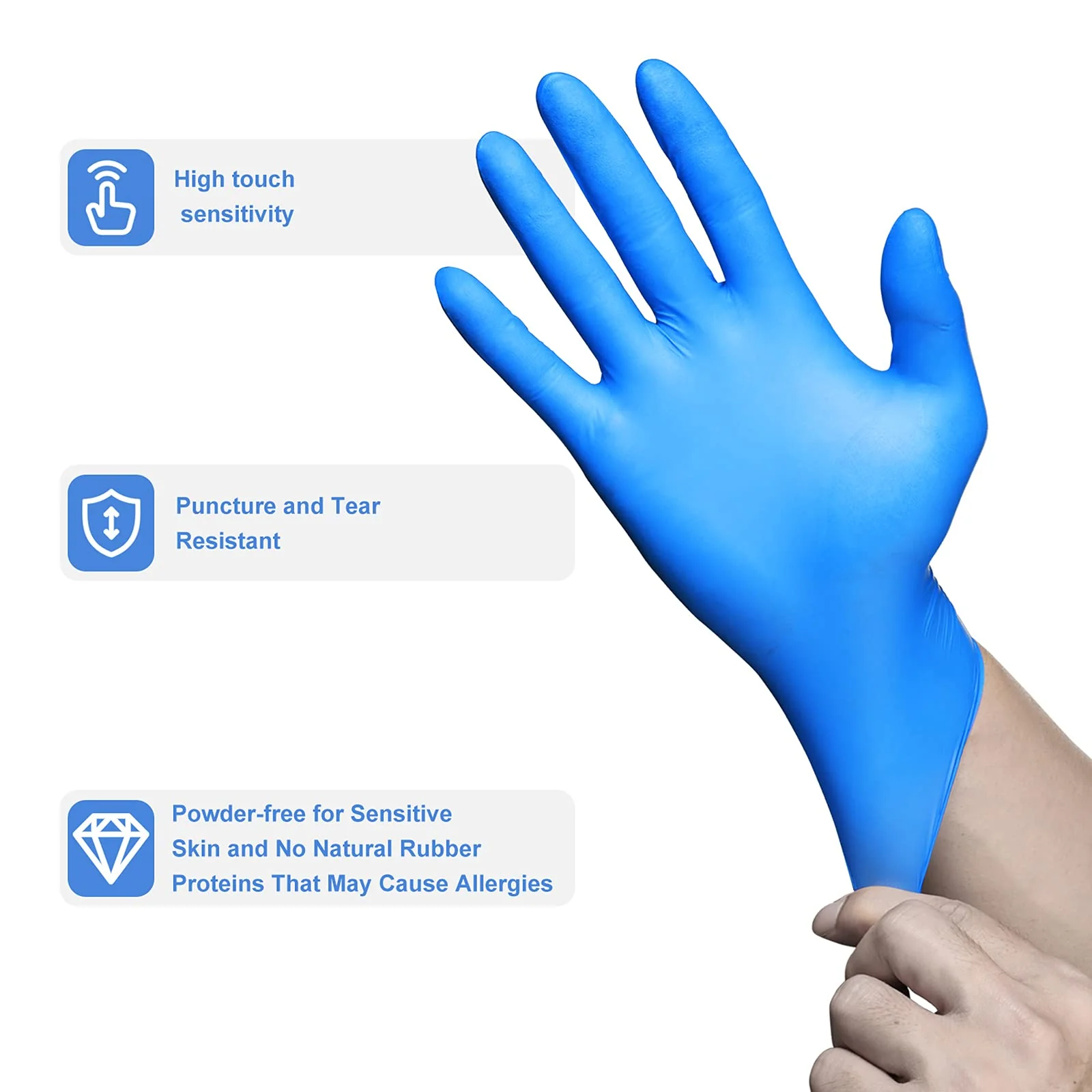 PEIPU Nitrile Disposable Gloves(Large, 1000-Pack),Powder Free, Cleaning Service Gloves, Latex Free - Image 7