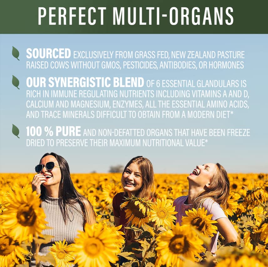 Perfect Supplements - Perfect Multi-Organs – 180 Capsules – A Blend of 6 Synergistic Glandulars – 100% Freeze Dried & Hormone Free – New Zealand Pasture Raised - Image 3