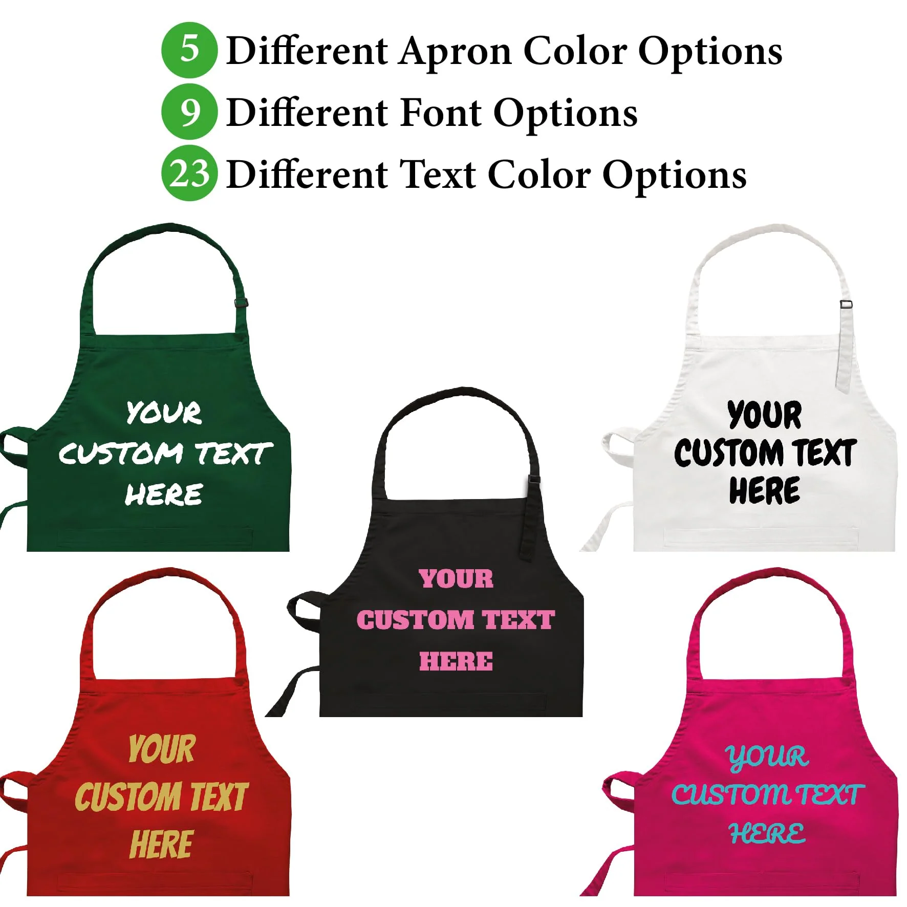 Personalized Apron for Men and Women, Chefs, Custom Name Text, Personalized Baking Gifts for Christmas, Cooking, Waterproof Apron with 2 Pockets, Great for Baking, Grilling, Gardening, Art Projects - Image 4