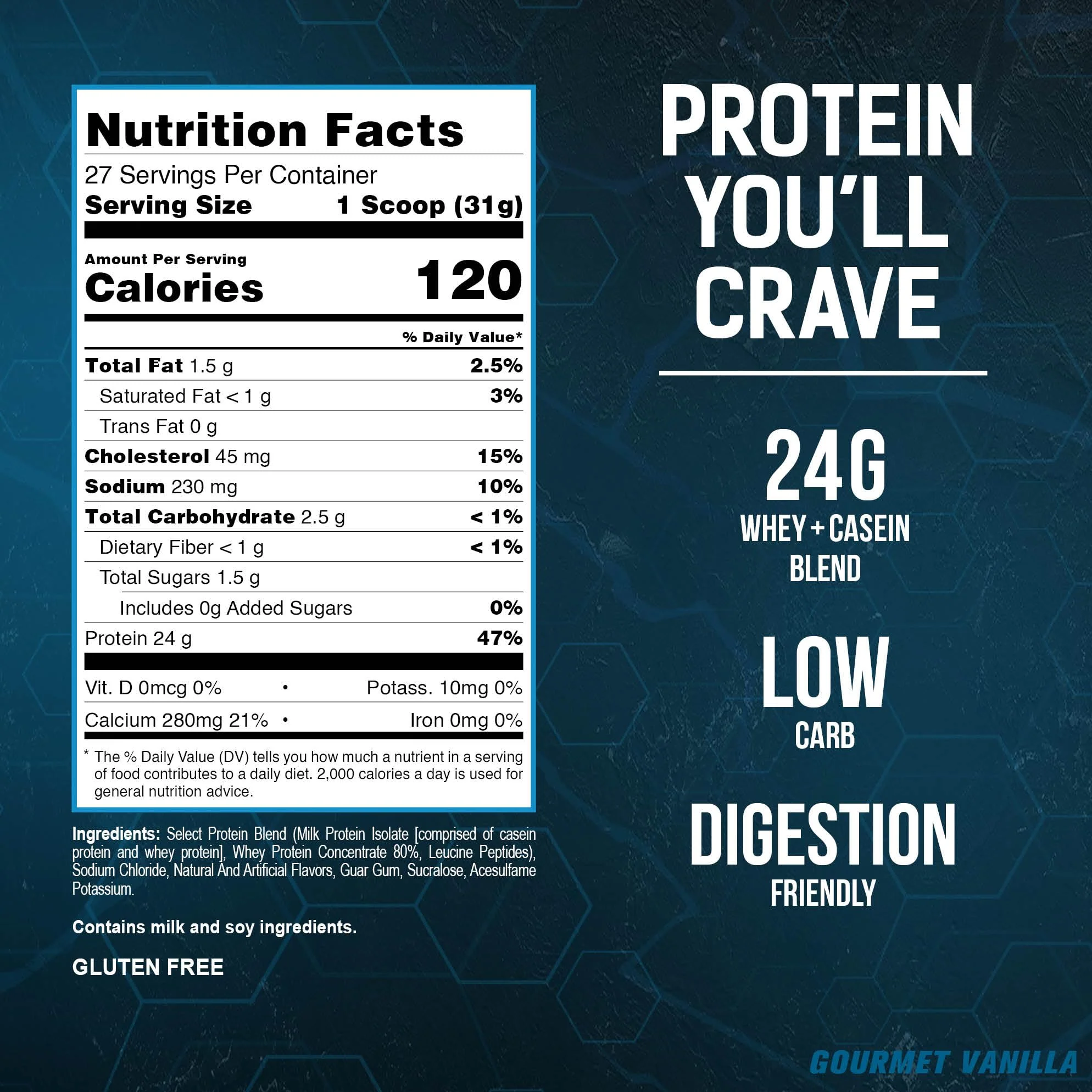 PEScience Select Protein Powder, Whey and Casein Blend, Clean Protein Powder for Women and Men, Low Calorie, Low Carb, Keto Friendly, Gluten Free, Gourmet Vanilla, 27 Servings - Image 5