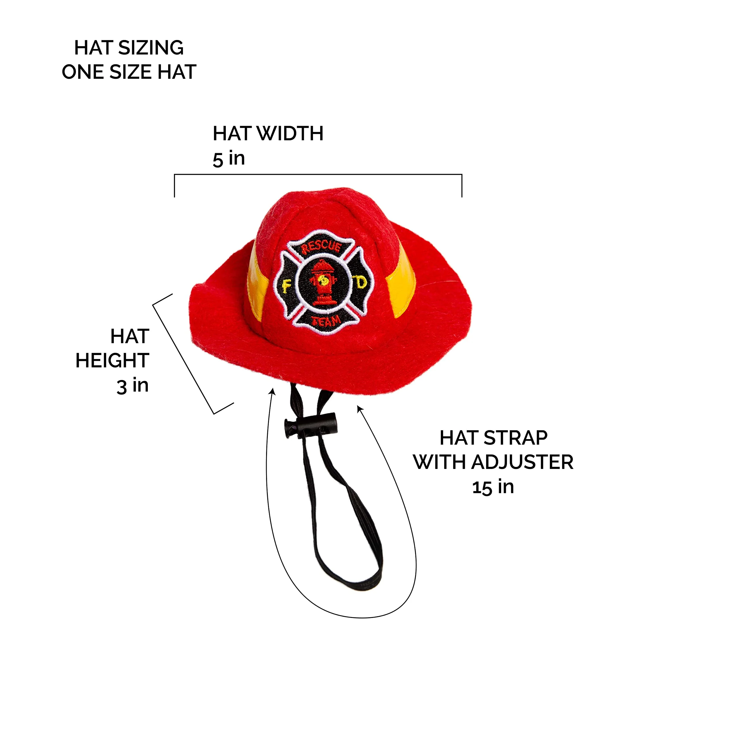 Pet Krewe Large Dog Firefighter Costume -Funny Halloween Pet Fireman Outfit Costumes for Fits Small, Medium, Large & Extra Large Pets - Perfect for Halloween, Christmas Holiday, Parties, Photoshoots - Image 5