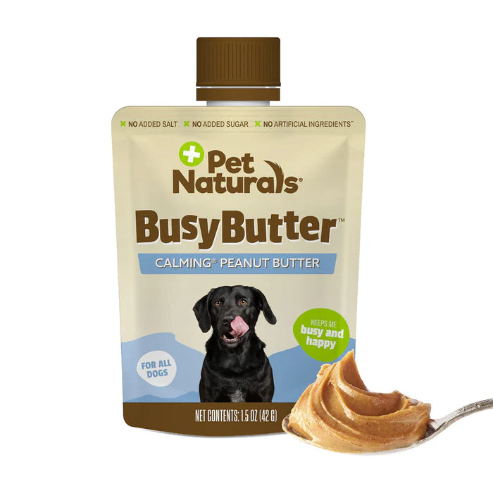 Pet Naturals BusyButter Easy Squeeze Calming Peanut Butter for Dogs, 6 Pouches - Great for Treats, Lick Mats, Training, Calming, and Occupier Toys - Image 8
