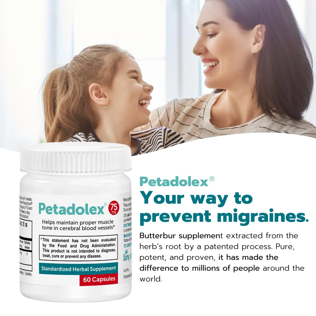 Petadolex - Migraine Relief - Patented Butterbur Root Extract, 75mg PA-Free Butterbur Extract in Gelatin Capsules, Ideal Real Butterbur for Migraines Solution Prevention - Image 7