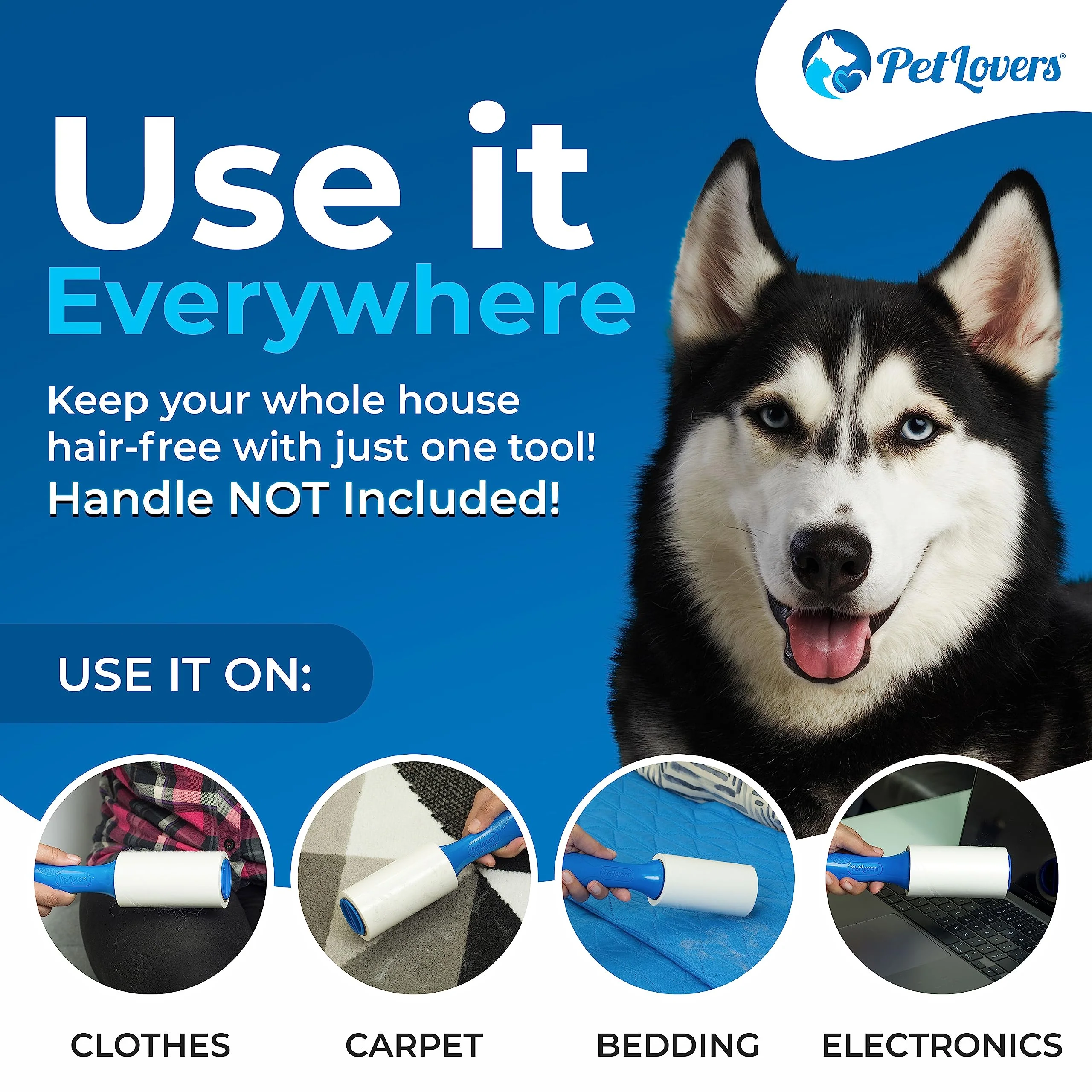 PetLovers Extra Sticky Lint Roller 6 Pack of Refills Only - No Handle Included - 90 Sheets Per Refill 540 Sheets Total - Image 5