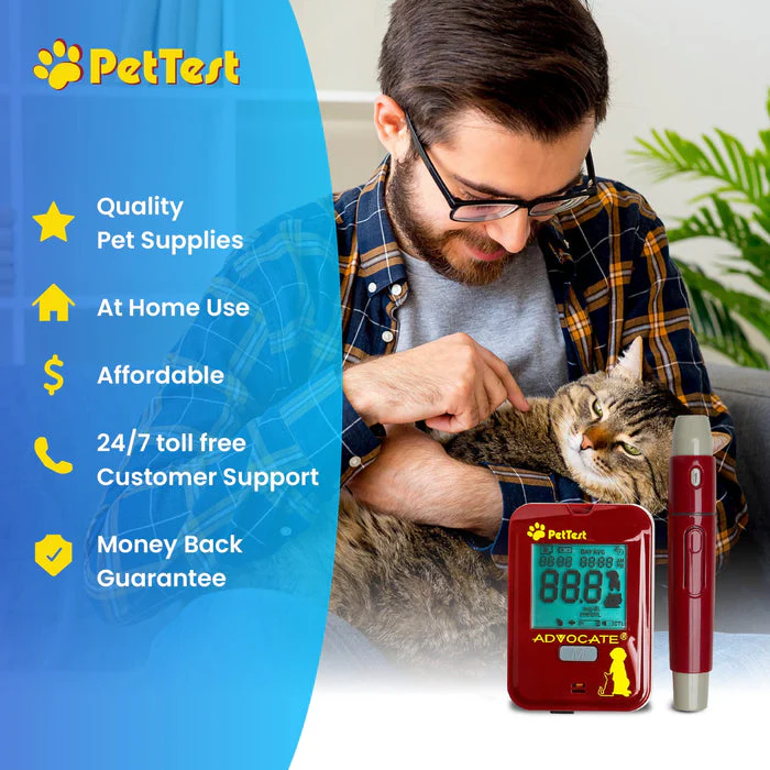 PetTest Glucose Monitoring System | Blood Sugar Check Kit for Dogs & Cats - Full Kit Includes 25 Test Strips, 25 Lancets, Red Dot Lancing Device, Glucose Meter, Carrying Case | Pets Diabetic Supplies - Image 7