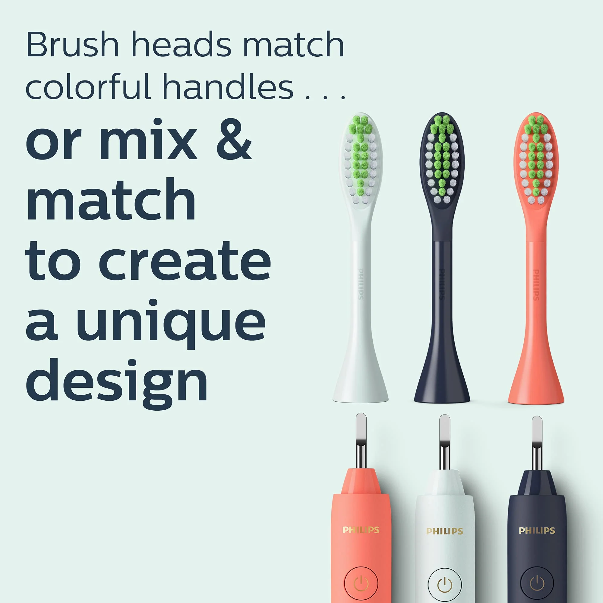 Philips One by Sonicare Battery Toothbrush, Mint Blue, HY1100/03 - Image 2