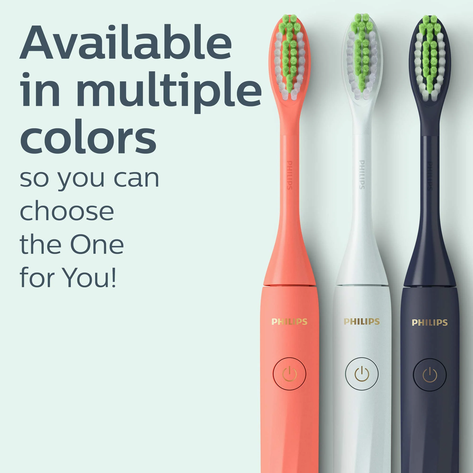 Philips One by Sonicare Battery Toothbrush, Mint Blue, HY1100/03 - Image 3