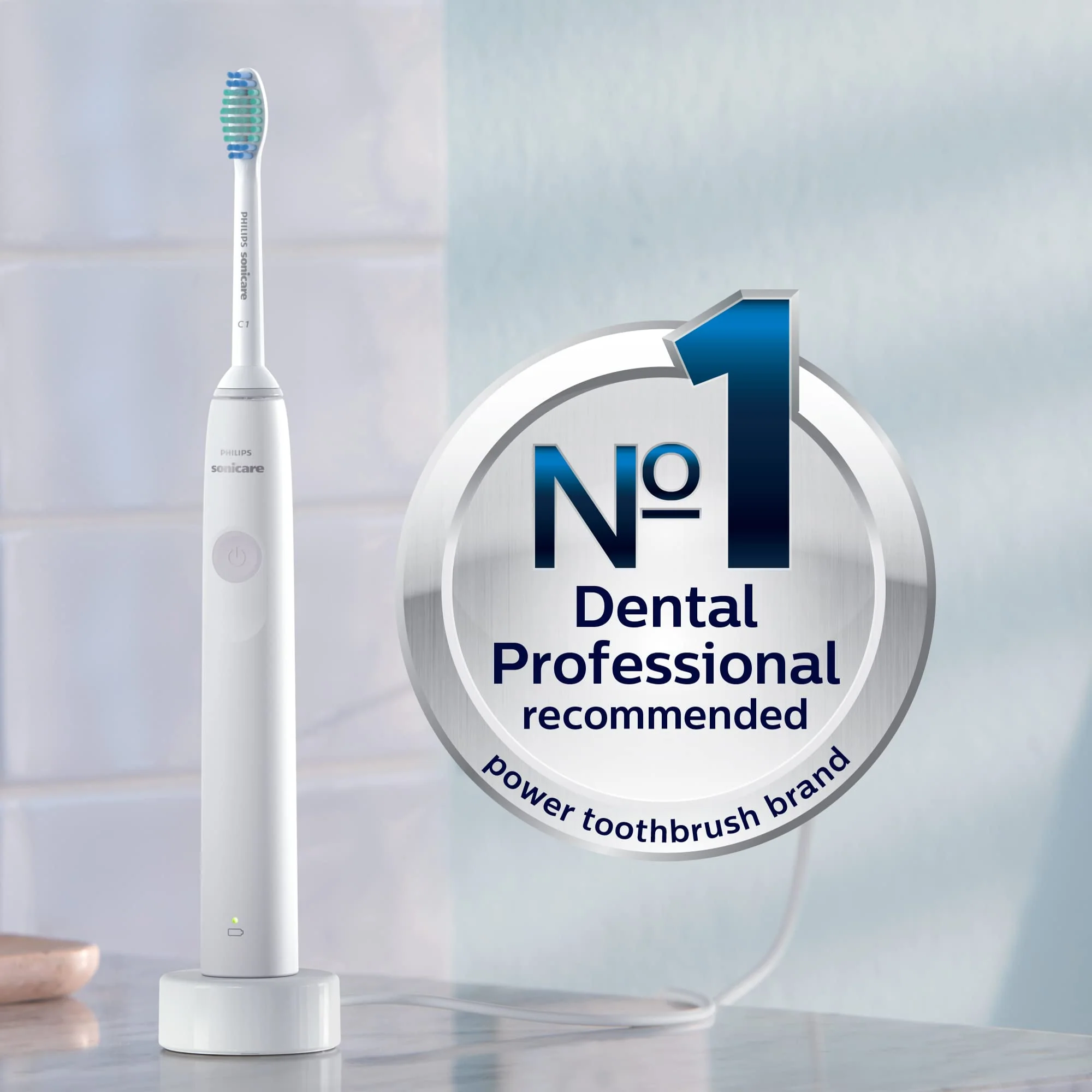 PHILIPS Sonicare 1100 Power Toothbrush, Rechargeable Electric Toothbrush, White Grey HX3641/02 - Image 12